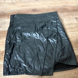 SHEIN Shiny Black Mini Skirt